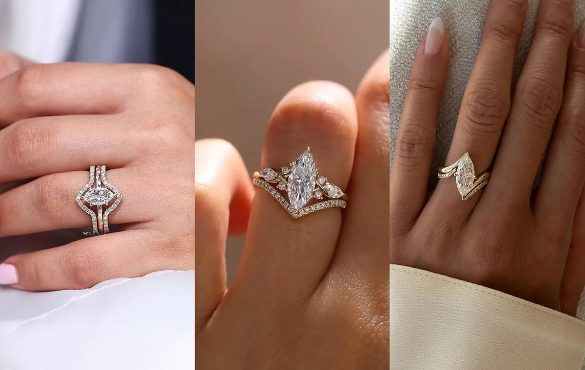 Marquis wedding ring model