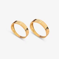 18 carat gold ring set for women and men, model DK149