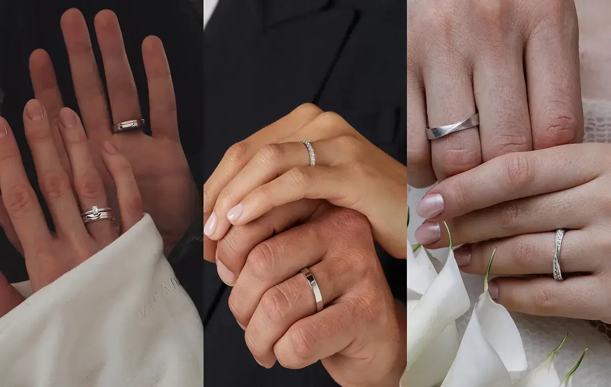 European wedding ring model