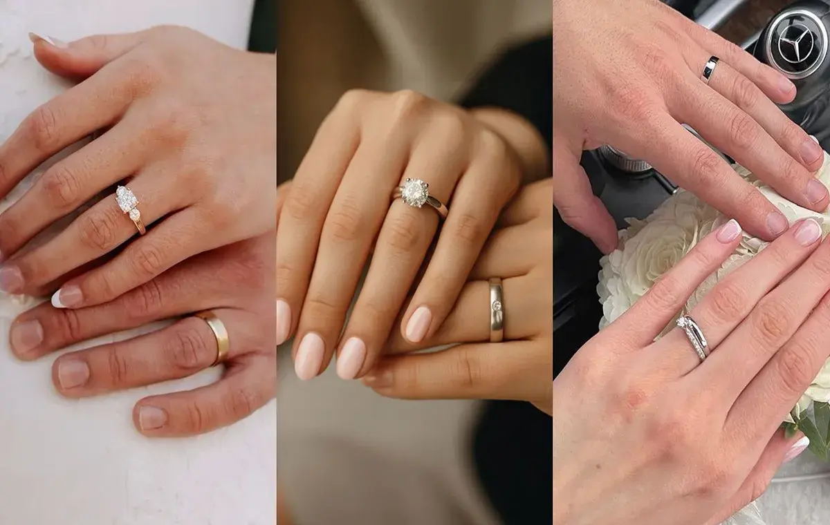 One gem wedding ring model