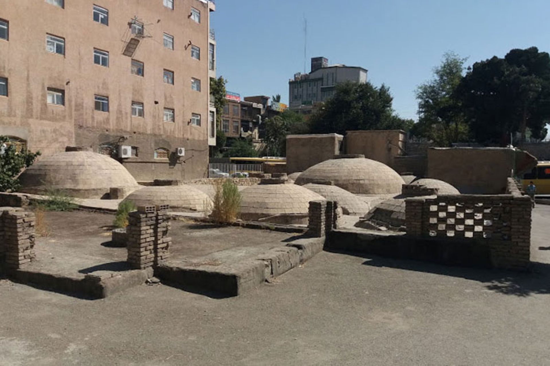The outer space of glass bathroom in Sanandaj