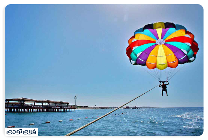 Marjan beach entertainment in Kish