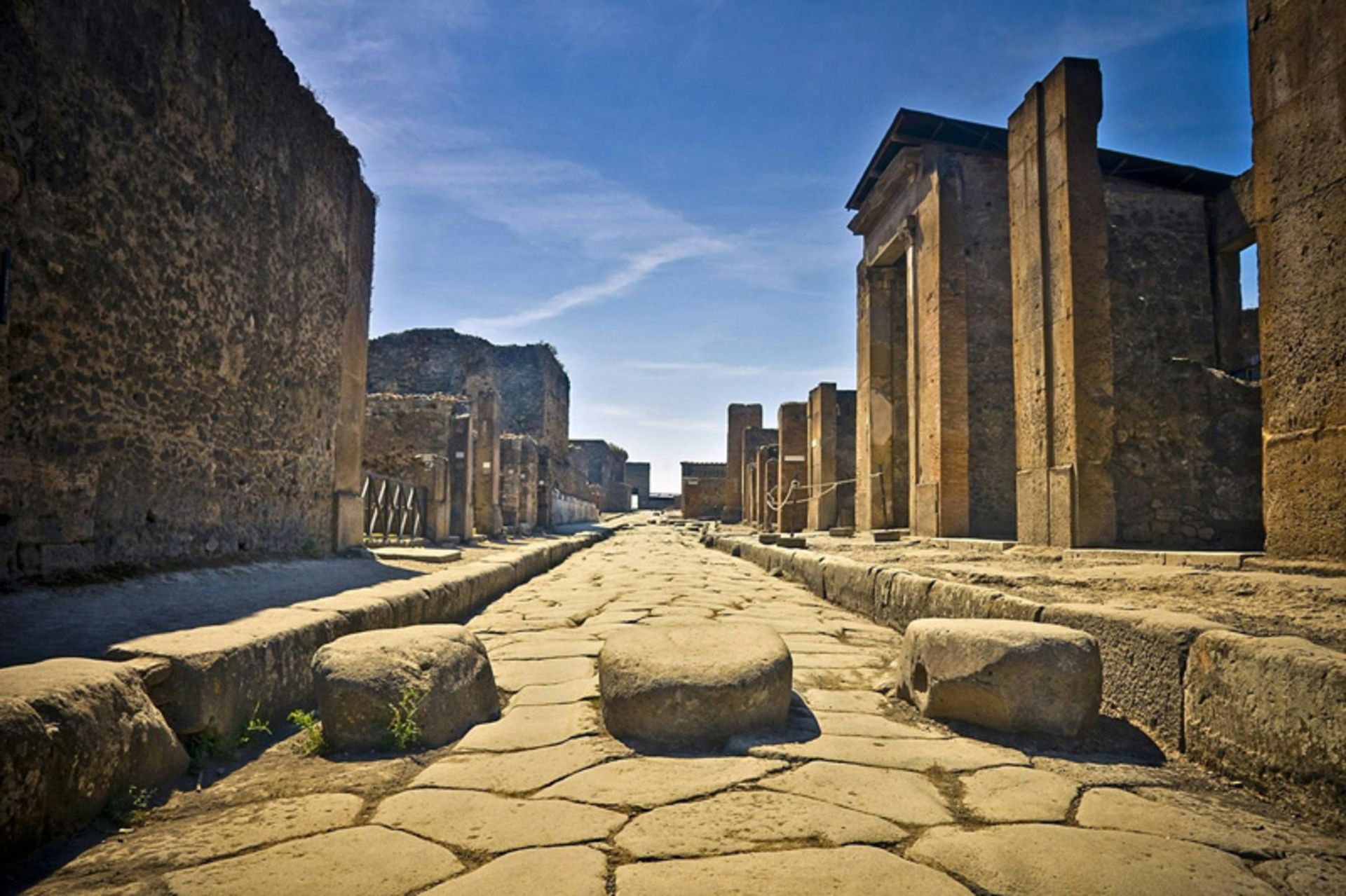 Pavement and concrete structures of Pompeii, Italy