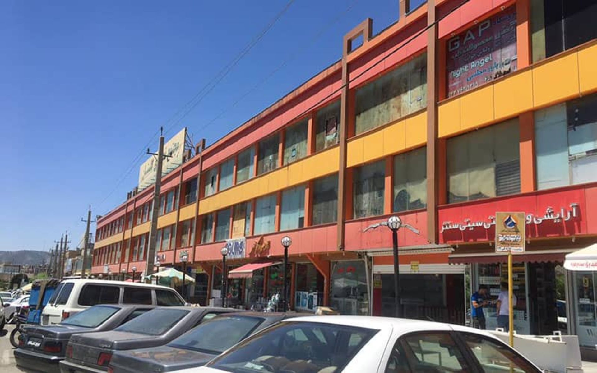 Parking in front of Golestan Baneh shopping center