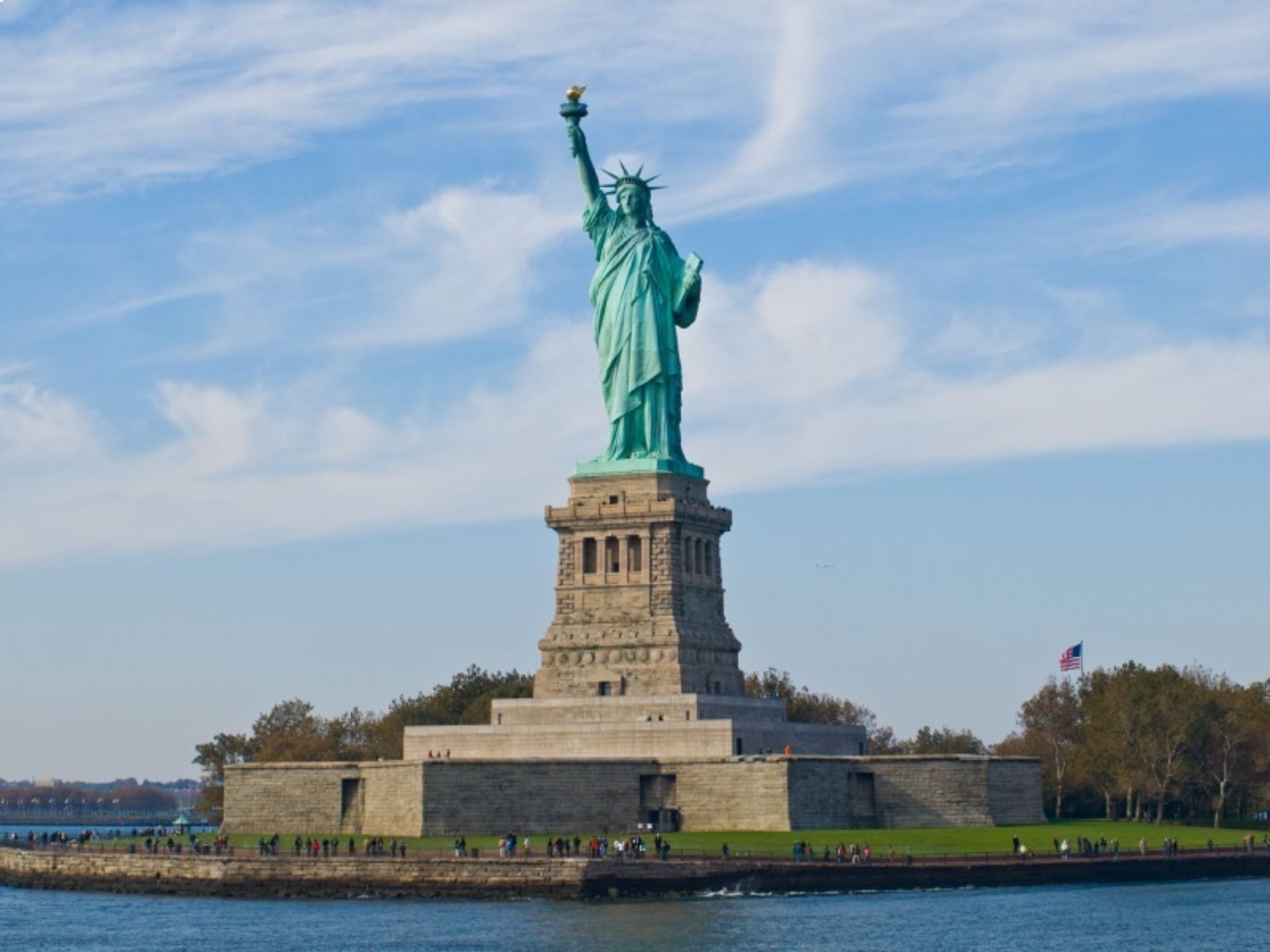Statue of Liberty and nature around it