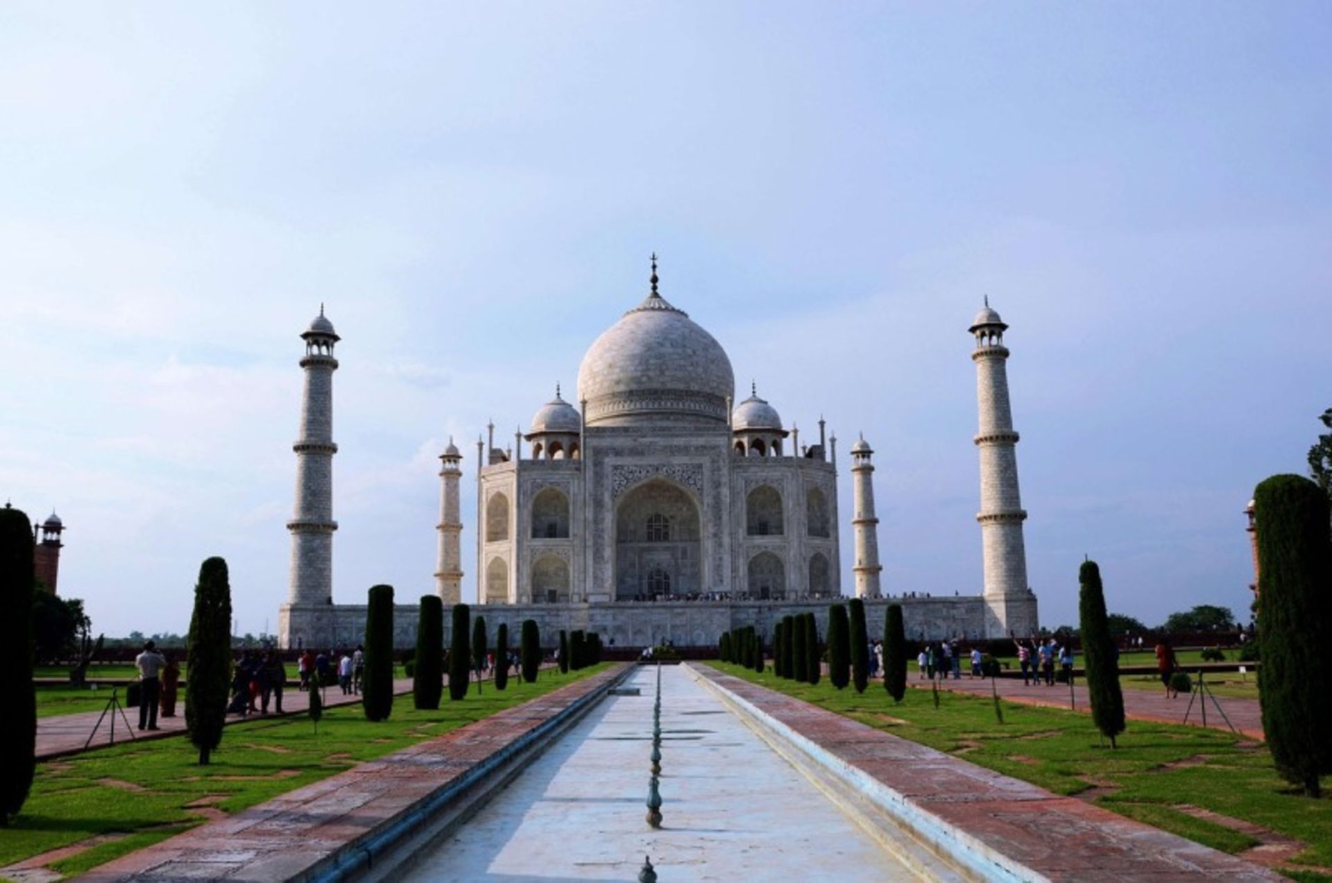 The exterior of the Taj Mahal in India