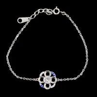 Women's silver bracelet, brilliant model, radium plating, code 9800
