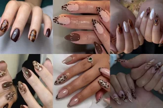 New leopard nail design