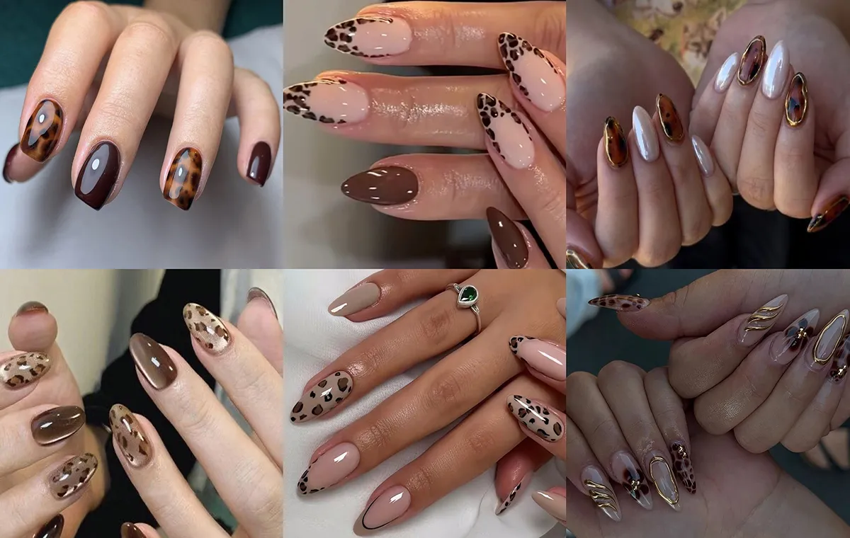 New leopard nail design