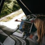 The interior of the tent tent