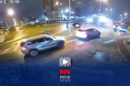 A strange incident in Romania; Mercedes Benz jumped over two cars