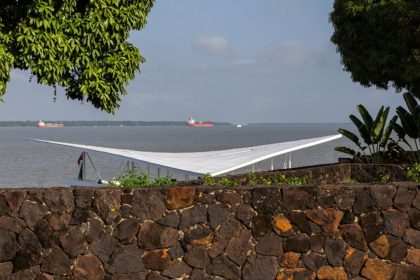 Aquaprasa Floating Field near Belem Beach, Brazil