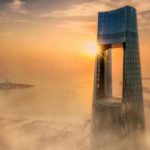 Seel Dubai Marina Hotel at sunset