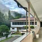 Japanese village school in the mountains