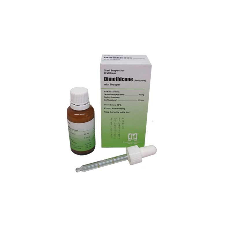 Dimethicone drops for infant reflux