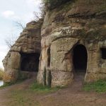Cave houses by the lake