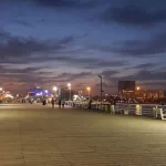 Kish amusement park at night