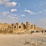 Tourists visiting Persepolis