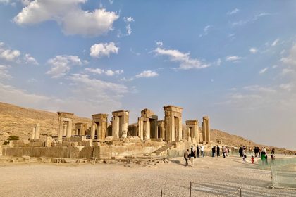 Tourists visiting Persepolis