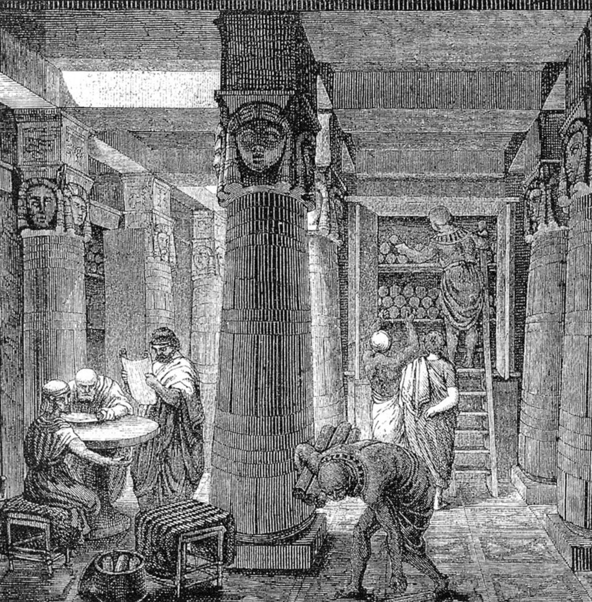 Designing the interior of the library of Alexandria