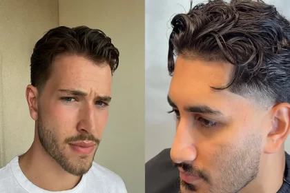 Short wet hairstyle for men