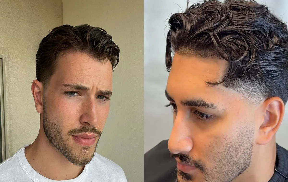 Short wet hairstyle for men