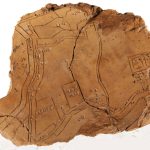 A 3500-year-old clay tablet of Nippur on which a detailed map of the city, including walls and canals, is engraved