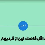 What is the minimum safe distance from the sick person?