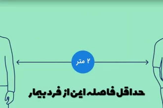 What is the minimum safe distance from the sick person?