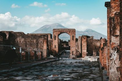 The Italian city of Pompeii after the rain