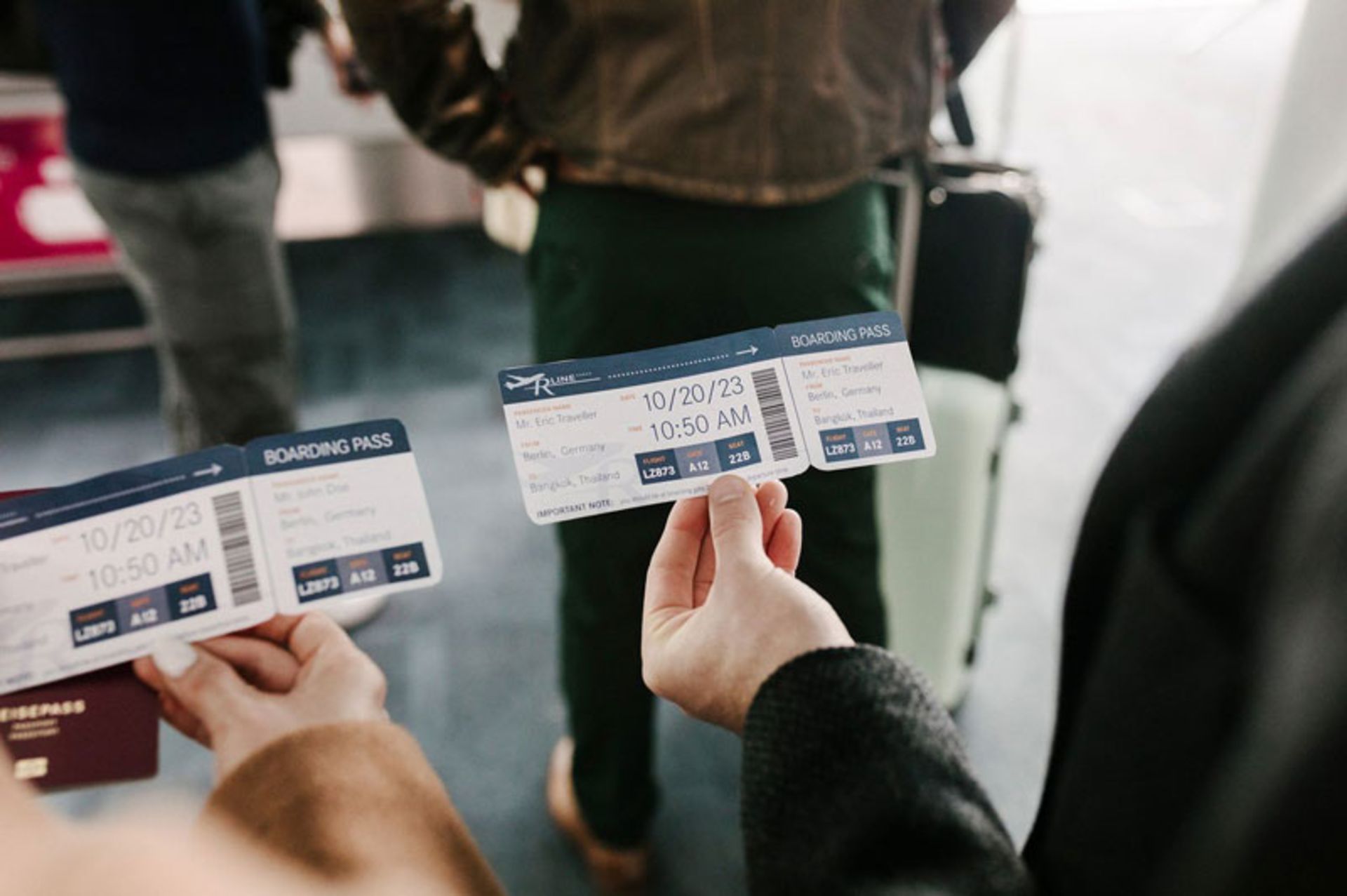 Paper ticket for two people