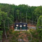 The perspective of Durbini's hut in the forest