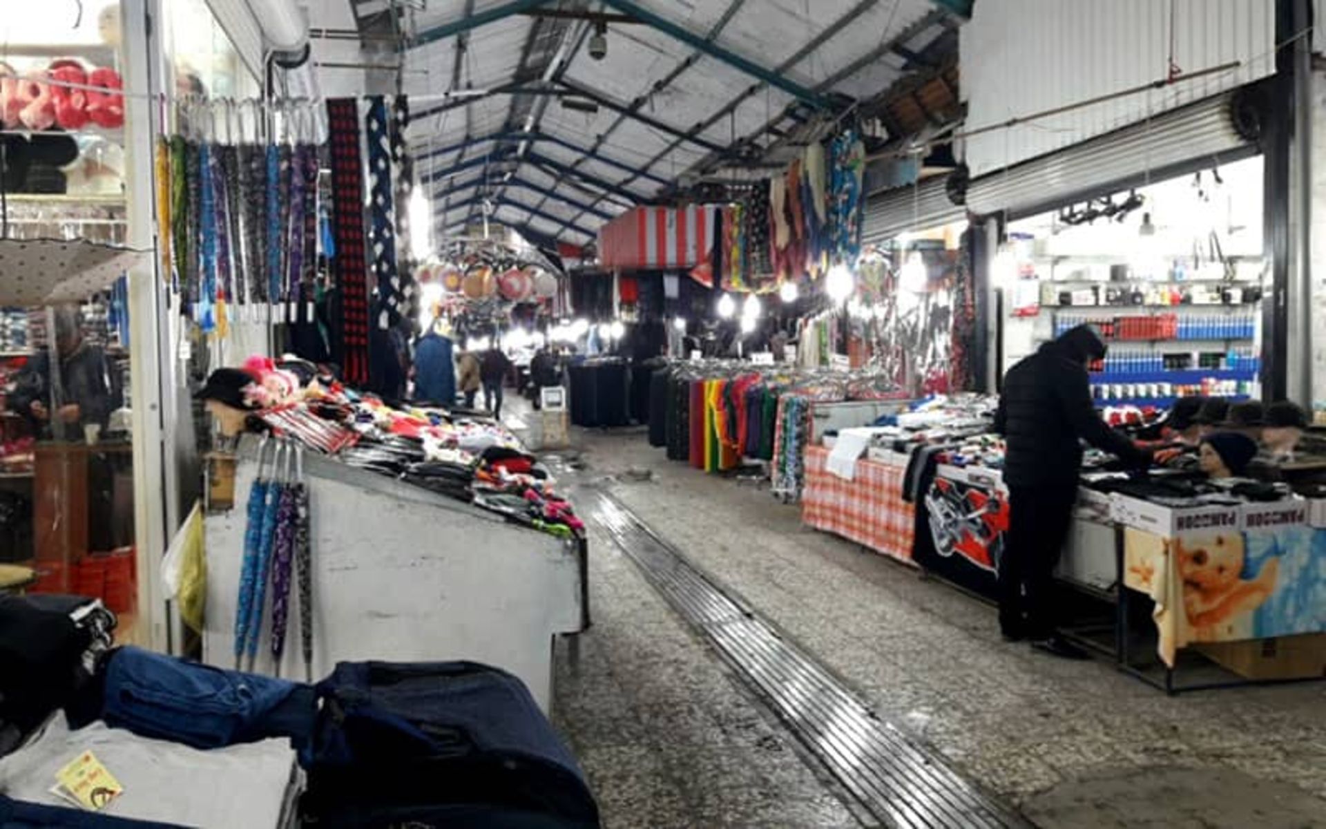 Shops in Astara's large coastal bazaar