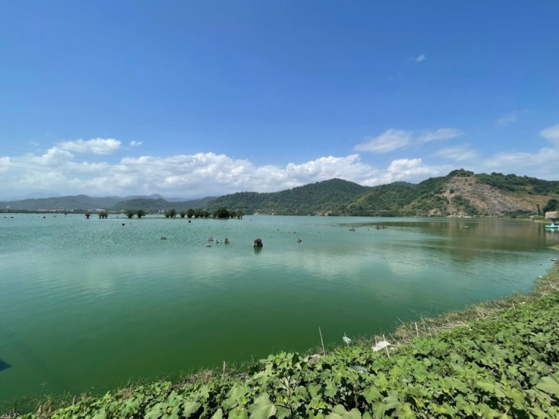 Steel Lagoon and its surrounding nature in Astara