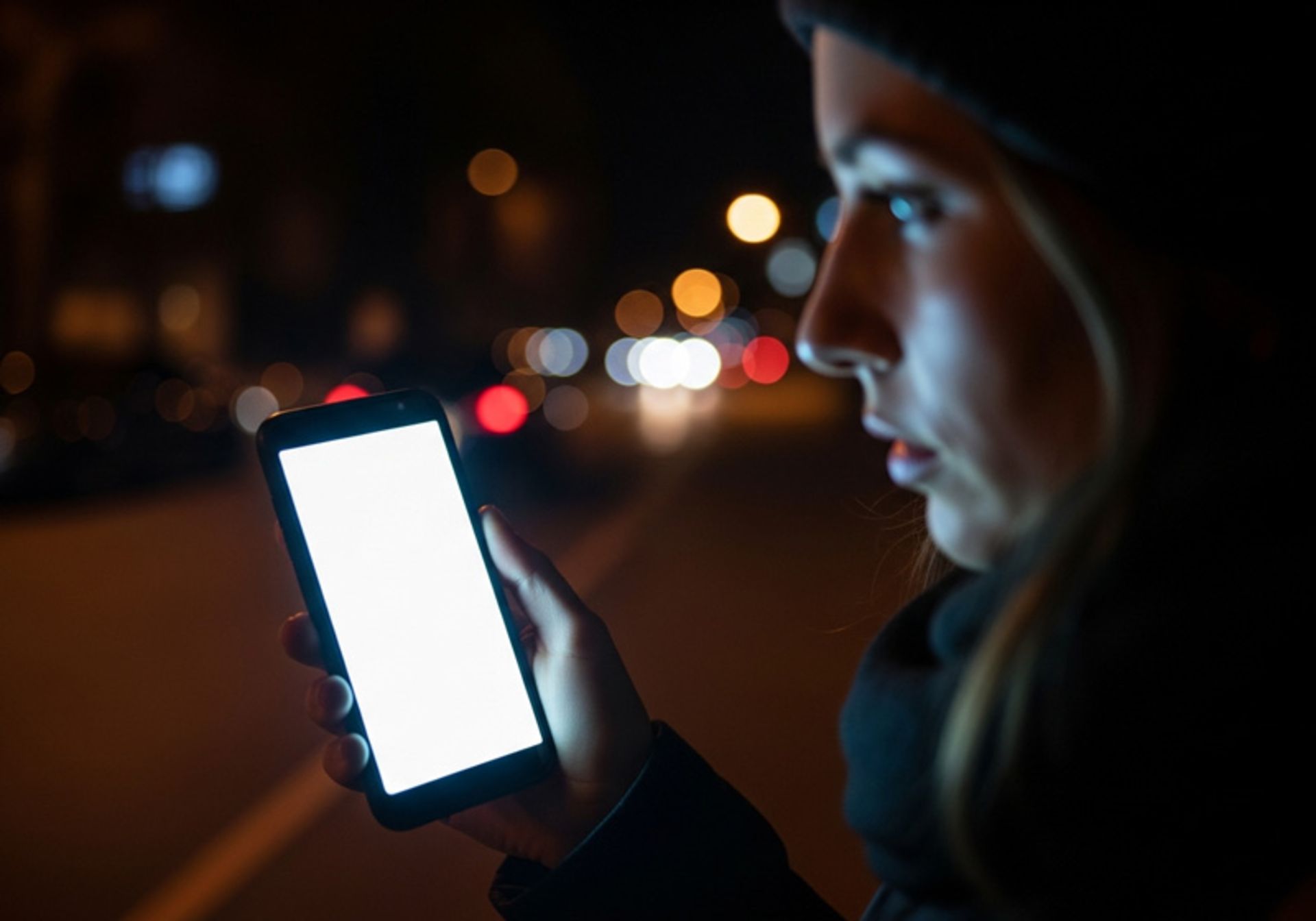 High screen brightness at night