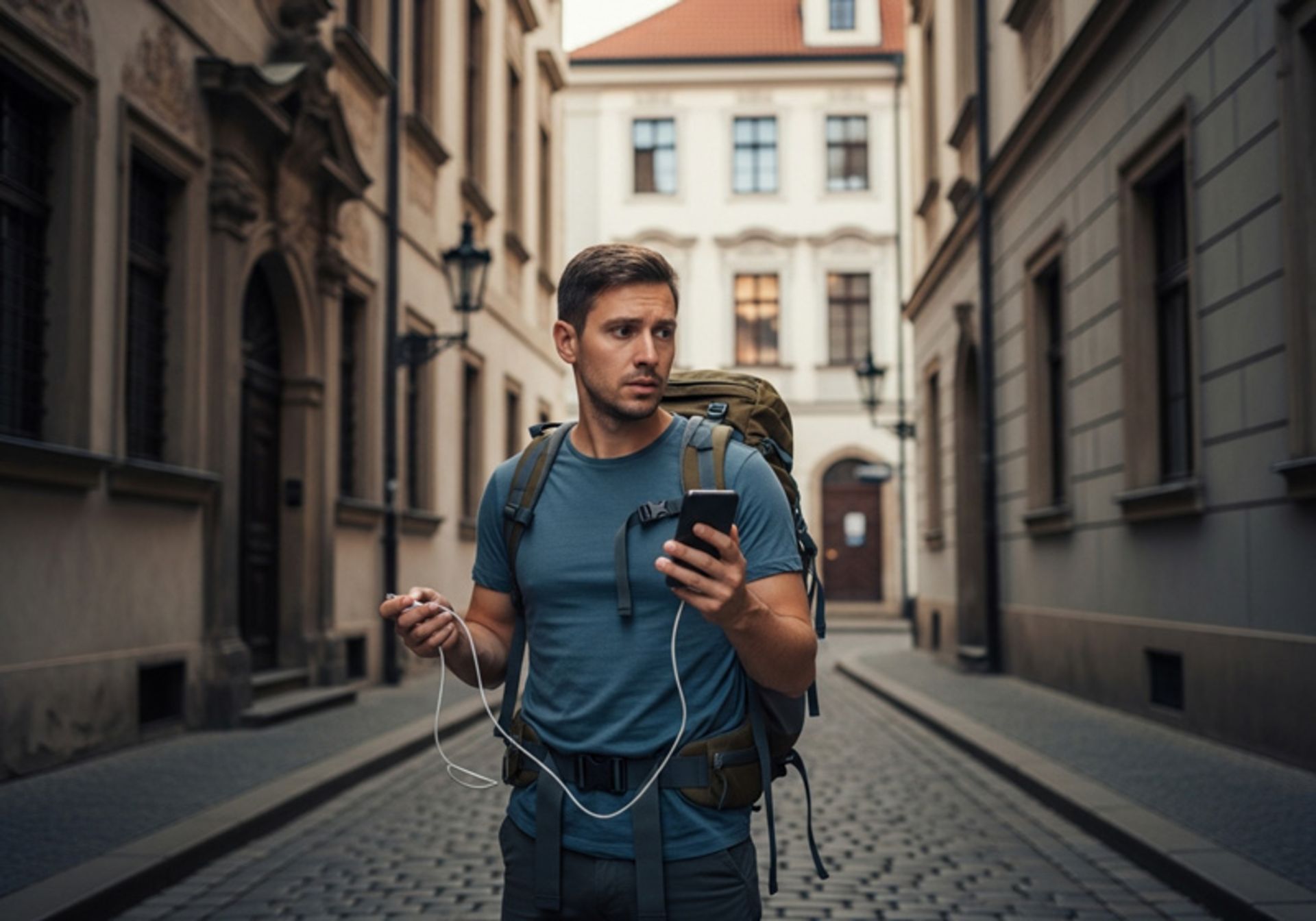 Discharged passenger battery while traveling