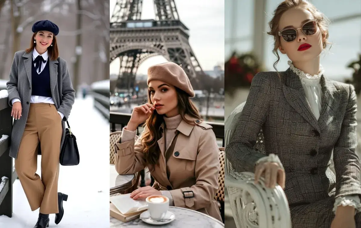 Classic French style for girls with a simple and chic Parisian look