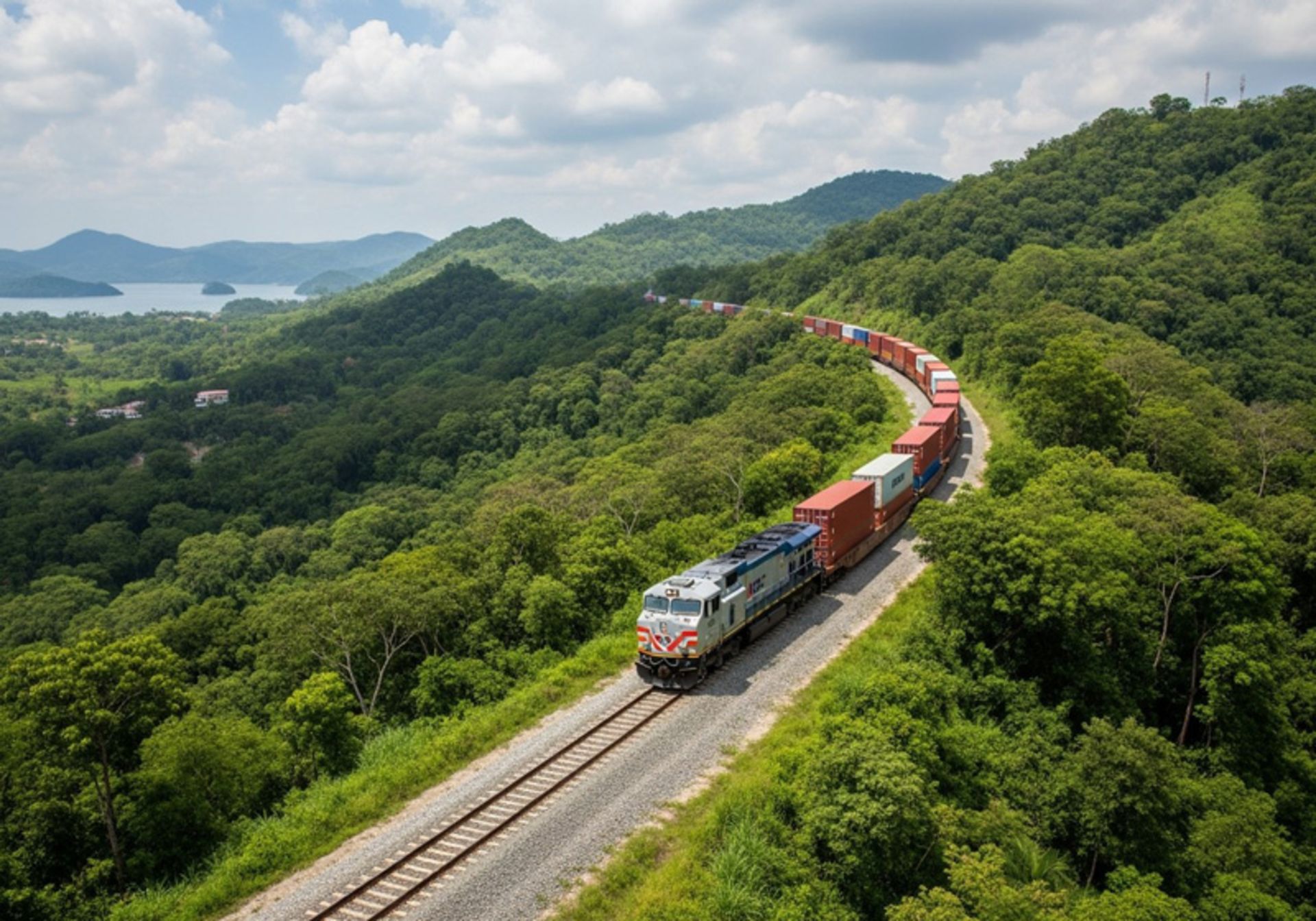 Tehuantepec Corridor freight train in Mexico