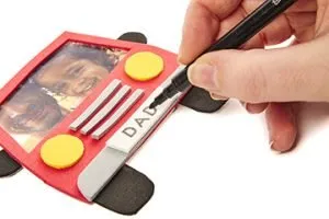 Father's day craft photo with cardboard