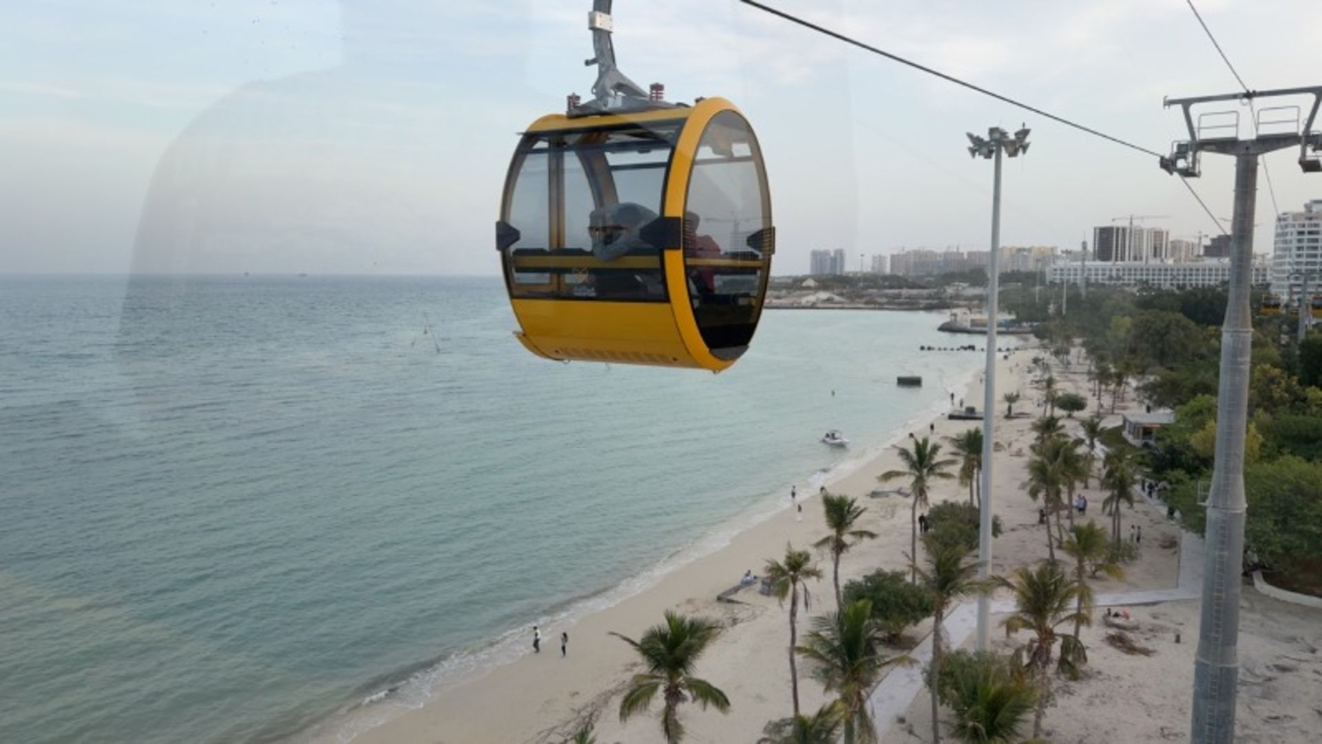 Mikamal Kish cable car cabin and landscape