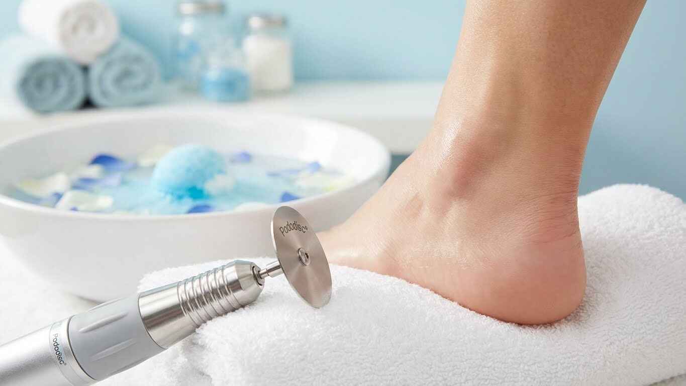 Smart foot pedicure with disc and heel crack removal