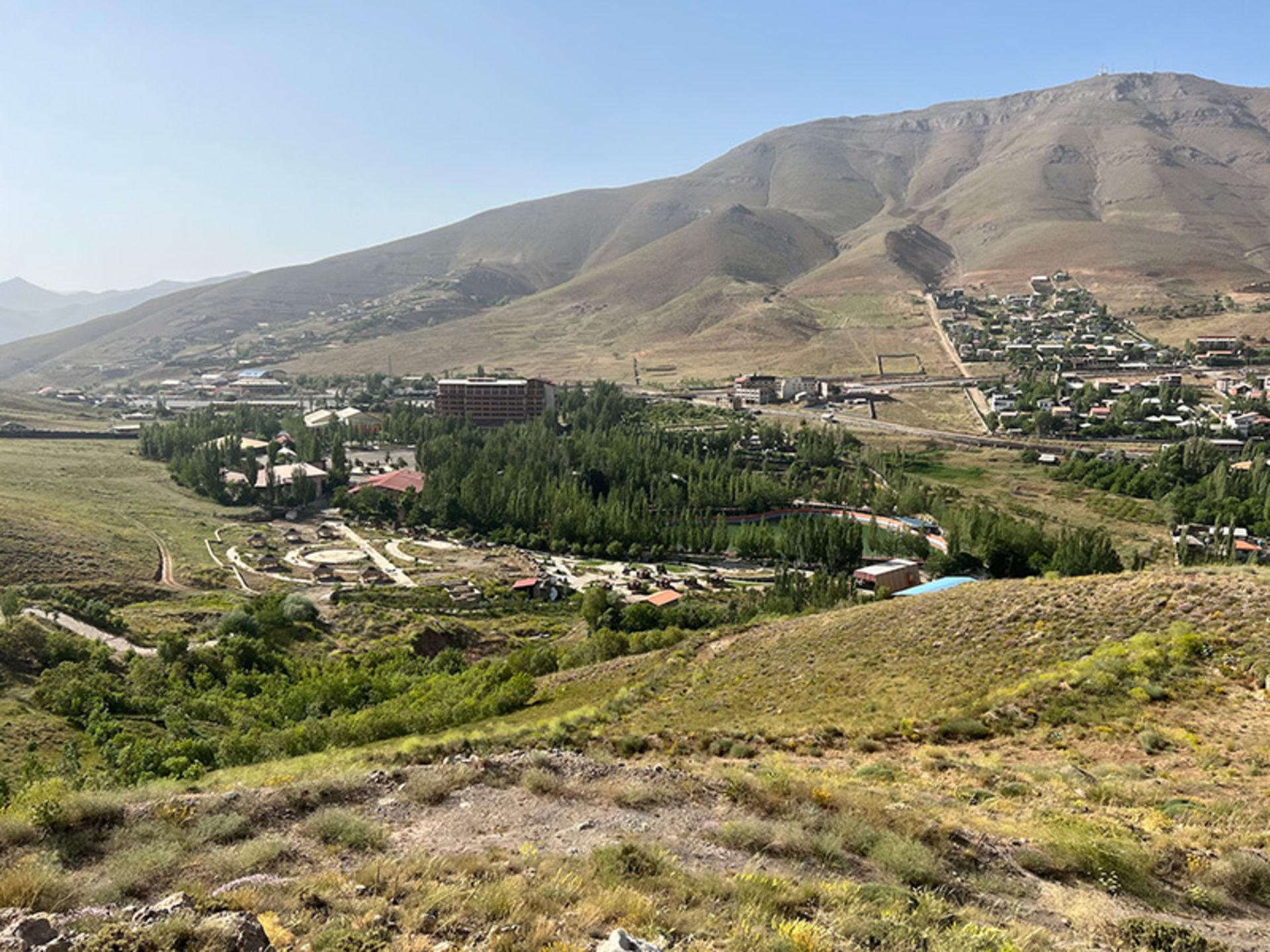 Masha plain and Masha village with green trees
