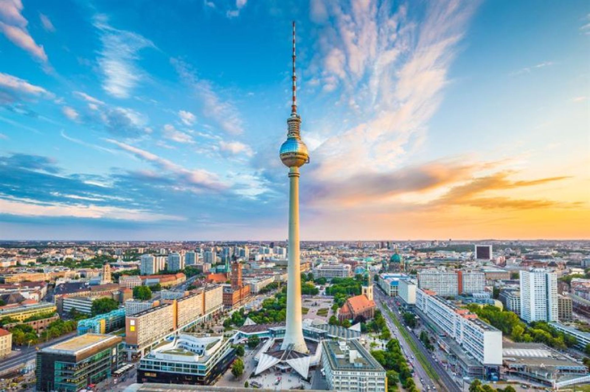 Exterior view of the Berlin TV Tower