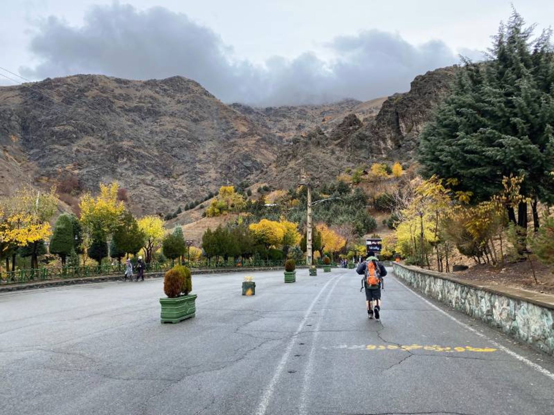 Walking on the health road of Tochal Tehran