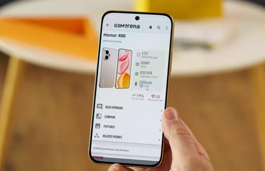 Honor 400 hardware and software