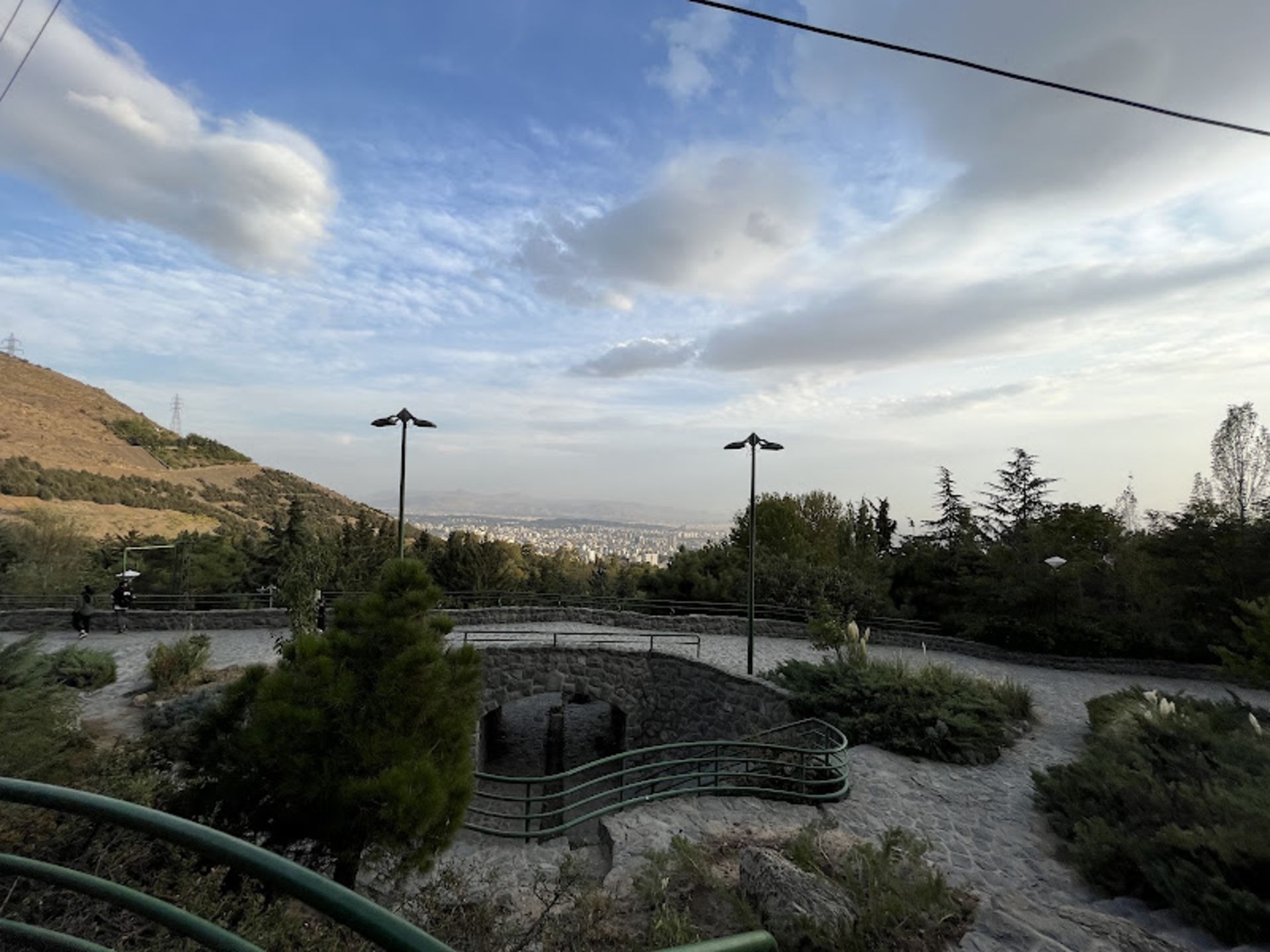 A view of Jamshidiyeh Park with a clear sky