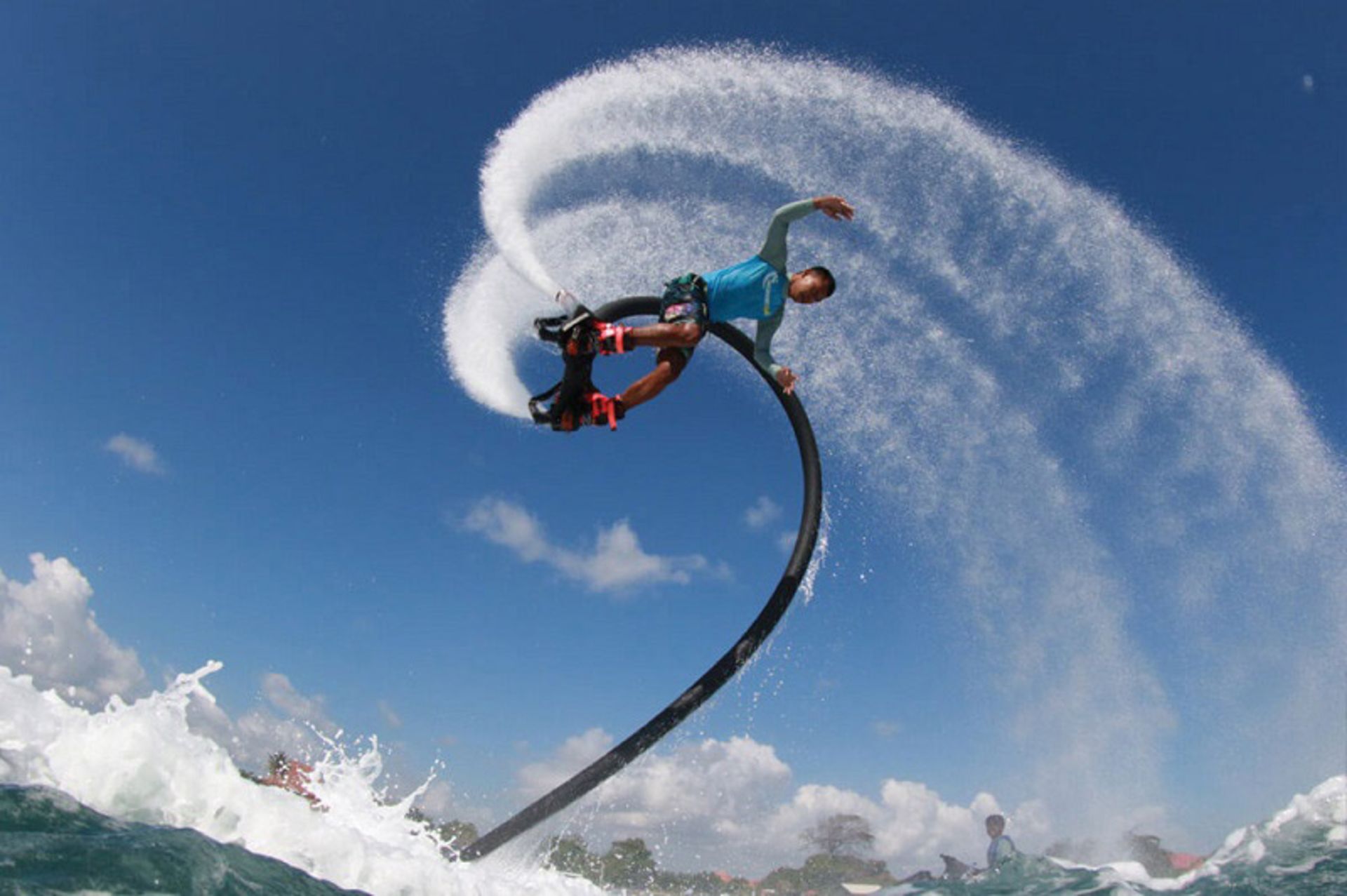 Flyboarding in the coastal waters of Qeshm