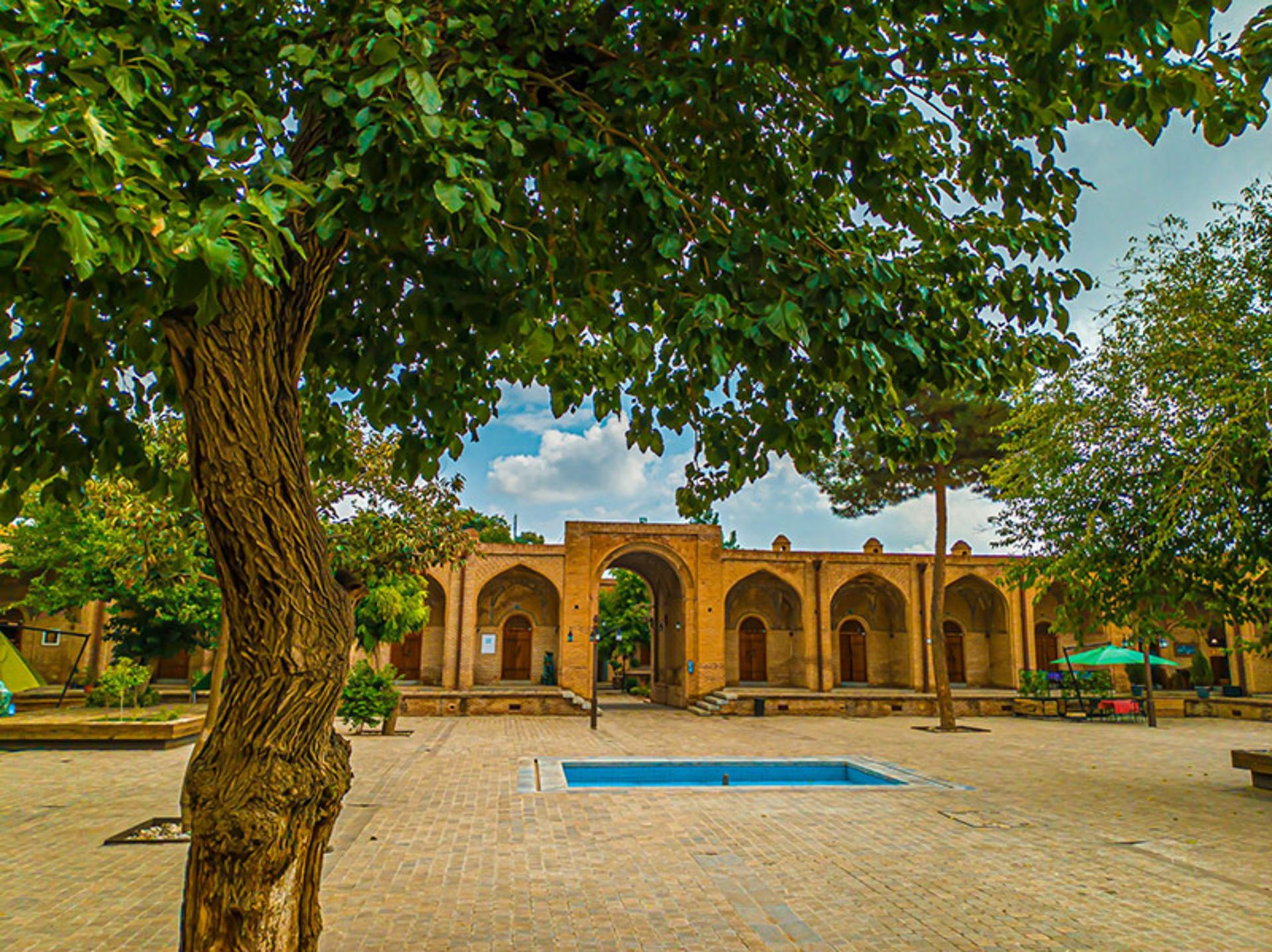 Historical caravanserai in Qazvin city