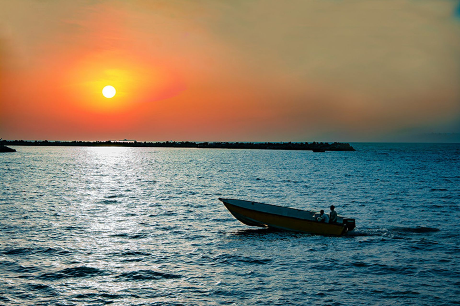 Fishing boat in Bushehr beach