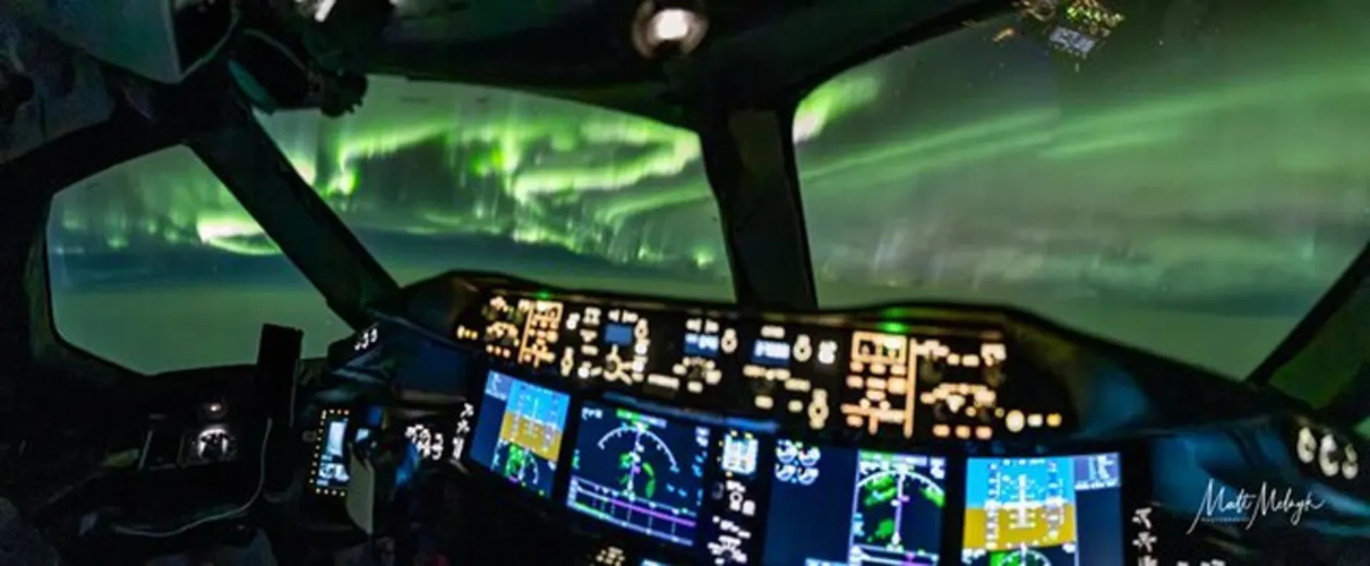 Aurora from the pilot's view